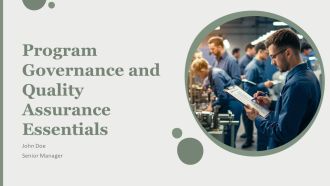 Program Governance And Quality Assurance Essentials PPT PowerPoint AT