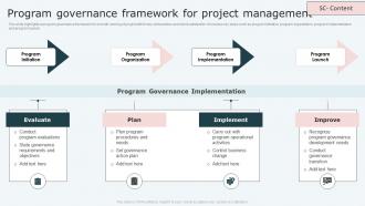 Program Governance Framework For Project Management