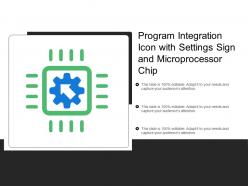 Program Integration Icon With Settings Sign And Microprocessor Chip