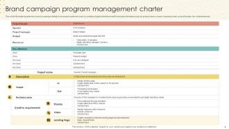 Program Management Charter Powerpoint Ppt Template Bundles