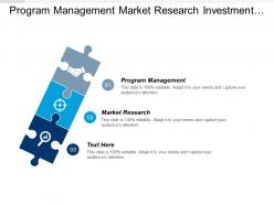 Program management market research investment portfolio management branding cpb