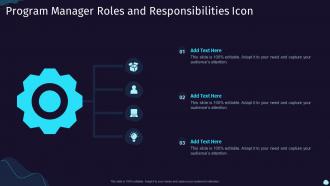 Program Manager Roles And Responsibilities Icon