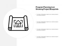 Program Planning Icon Showing Project Blueprints