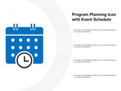 Program planning icon with event schedule