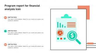 Program Report For Financial Analysis Icon