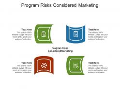 Program risks considered marketing ppt powerpoint presentation outline layout ideas cpb