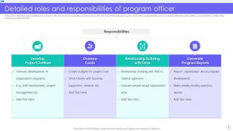Program Roles And Responsibilities Powerpoint PPT Template Bundles