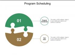 Program scheduling ppt powerpoint presentation show aids cpb
