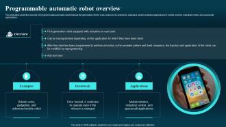 Programmable Automatic Robot Overview Autonomous Mobile Robots Types