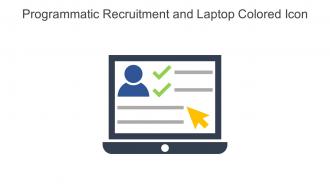 Programmatic Recruitment And Laptop Colored Icon In Powerpoint Pptx Png And Editable Eps Format