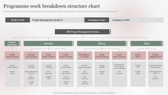 Programme Work Breakdown Structure Chart