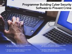 Programmer Building Cyber Security Software To Prevent Crime