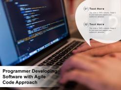 Programmer developing software with agile code approach