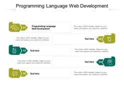 Programming language web development ppt powerpoint presentation summary icons cpb
