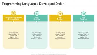 Programming Languages Developed Order In Powerpoint And Google Slides Cpb