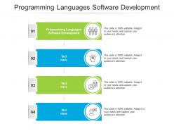 Programming languages software development ppt powerpoint presentation show cpb