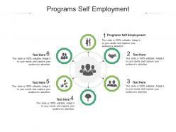 Programs self employment ppt powerpoint presentation summary clipart images cpb