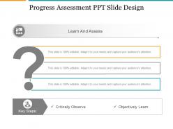 Progress assessment ppt slide design