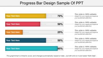 Progress bar design sample of ppt