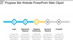Progress bar website powerpoint slide clipart