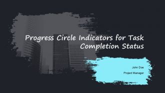 Progress Circle Indicators For Task Completion Status PPT Slides AT