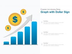 Progress icon showing rising graph with dollar sign