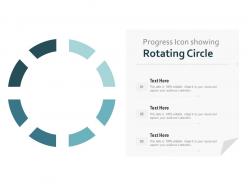 Progress icon showing rotating circle