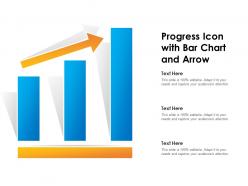 Progress icon with bar chart and arrow