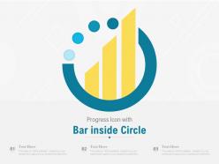 Progress icon with bar inside circle