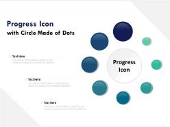 Progress icon with circle made of dots