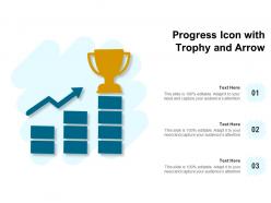Progress icon with trophy and arrow
