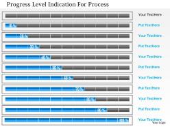 Progress level indication for process flat powerpoint design