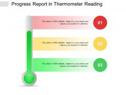 Progress report in thermometer reading