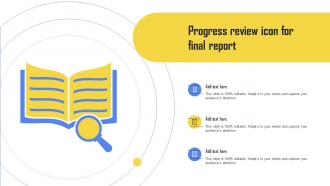 Progress Review Icon For Final Report