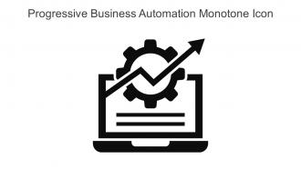Progressive Business Automation Monotone Icon In Powerpoint Pptx Png And Editable Eps Format