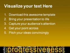 Progressiveness business powerpoint templates and powerpoint backgrounds 0811