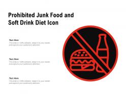 Prohibited junk food and soft drink diet icon