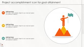Project Accomplishment Icon For Goal Attainment