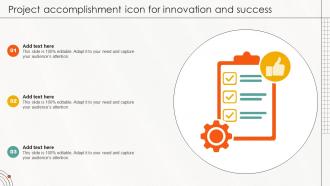 Project Accomplishment Icon For Innovation And Success