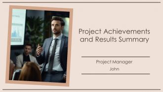 Project Achievements And Results Summary PPT Template AT