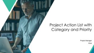 Project Action List With Category And Priority PPT Slides AT