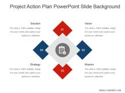 Project action plan powerpoint slide background