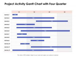 Project activity gantt chart with four quarter ppt powerpoint presentation professional