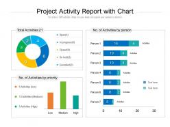 Project activity report with chart