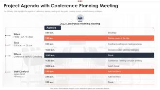 Project Agenda With Conference Planning Meeting