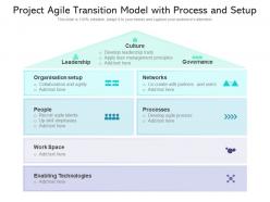 Project agile transition model with process and setup