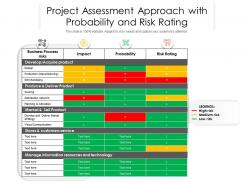 Project assessment approach with probability and risk rating