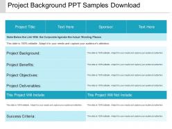 Project Background Ppt Samples Download