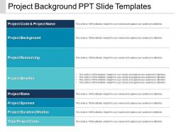 Project background ppt slide templates