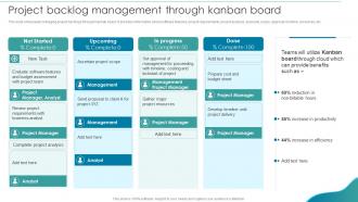 Project Backlog Management Through Kanban Board Integrating Cloud Systems